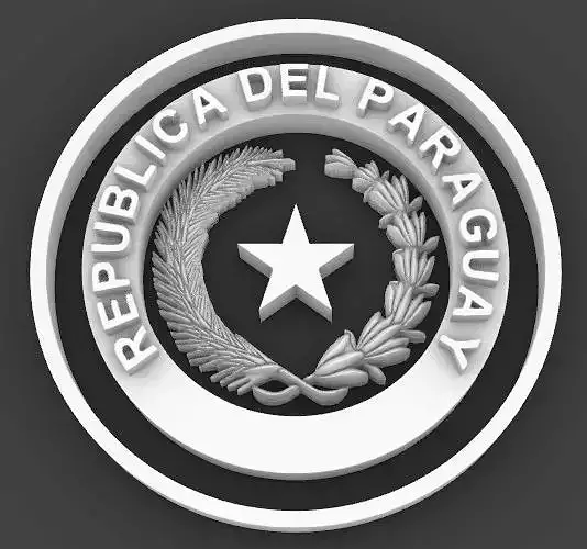 Coat of Arms Paraguay Escudo de Paraguay 3D print model