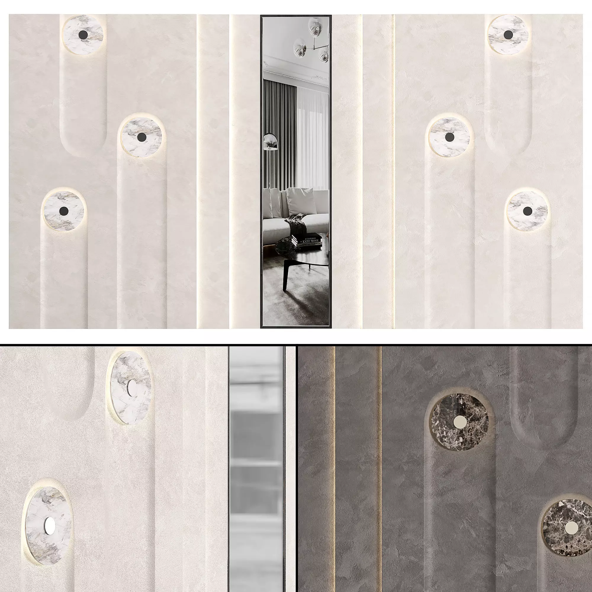 Decorative wall panel N1 3D model