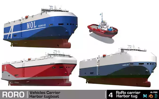 Vehicles Carrier 3D Model Collection