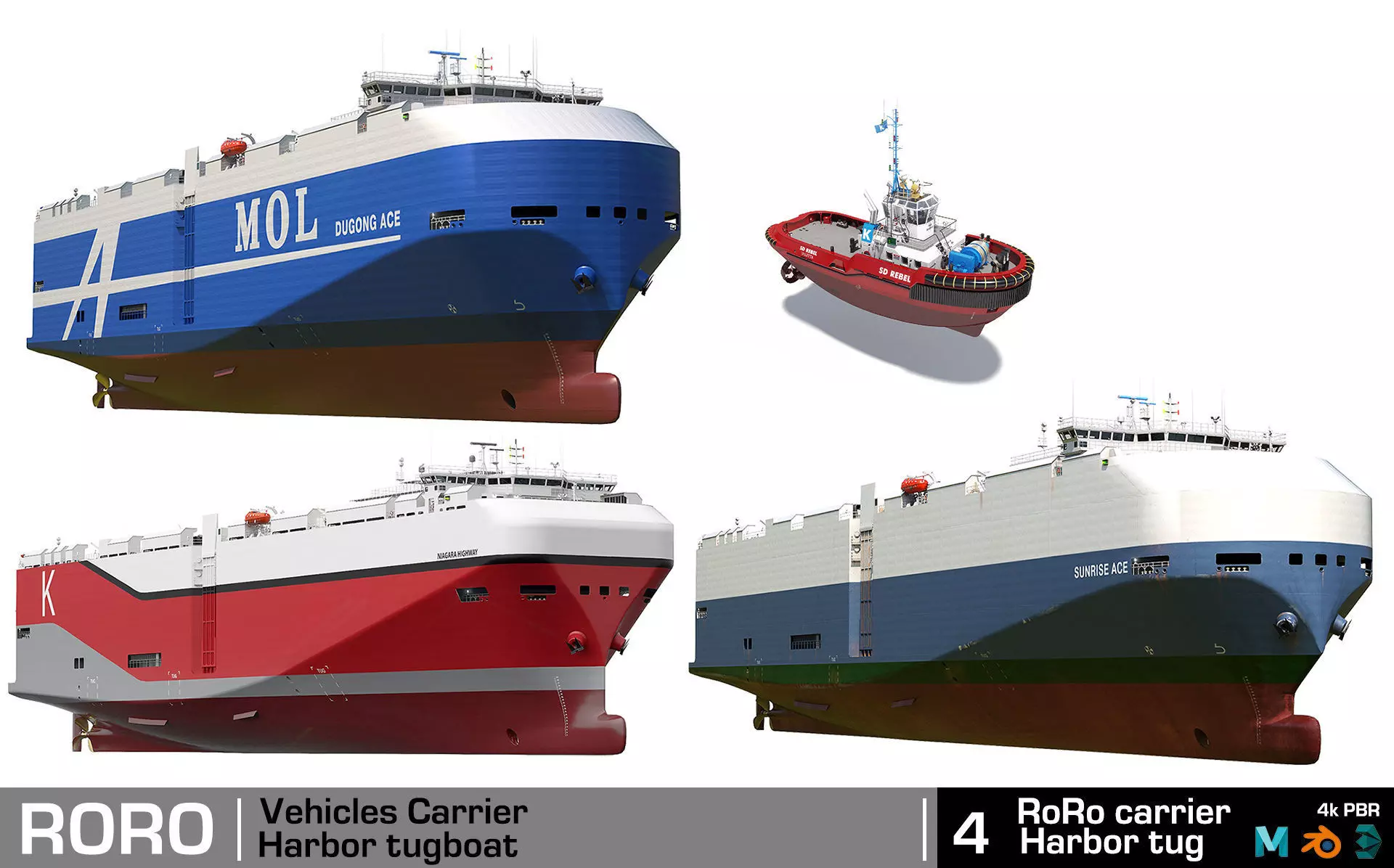 Vehicles Carrier 3D Model Collection_0
