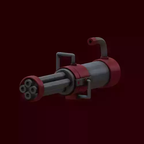 gatling gun 3d modeling