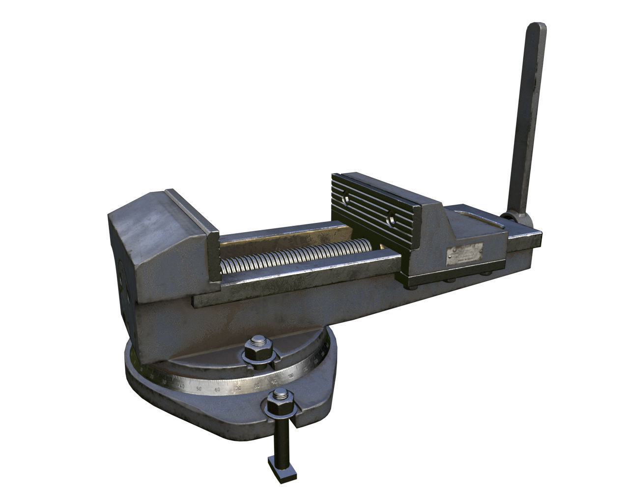 Vise tool Low-poly 3D model_1