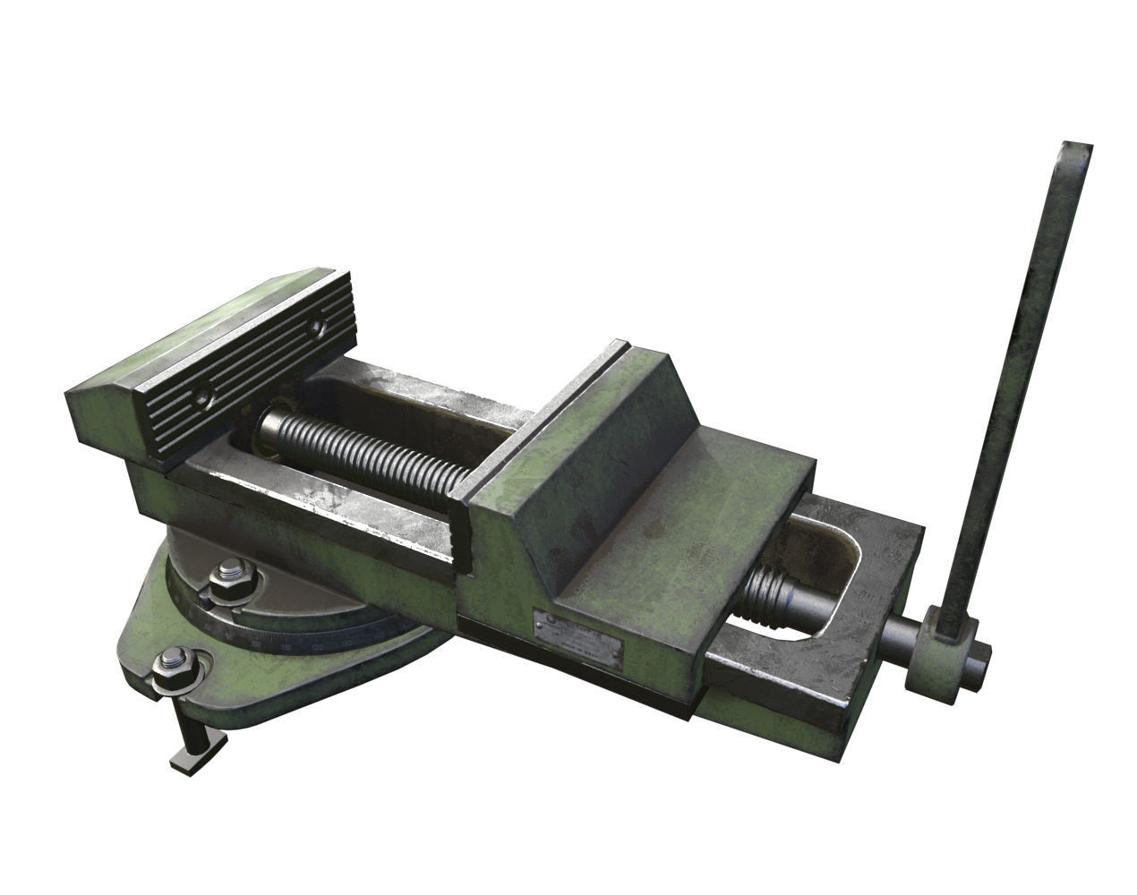 Vise tool Low-poly 3D model_3