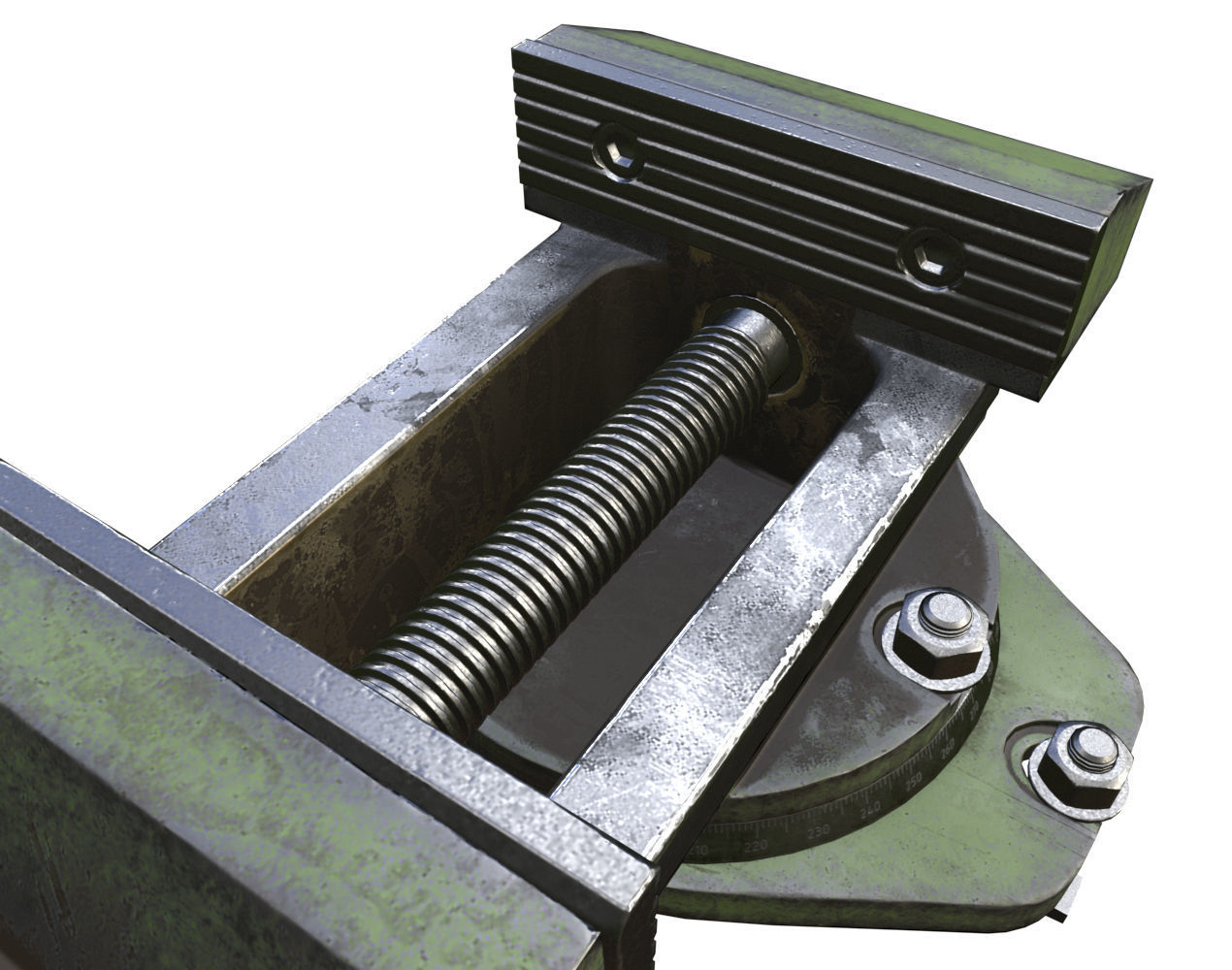 Vise tool Low-poly 3D model_8