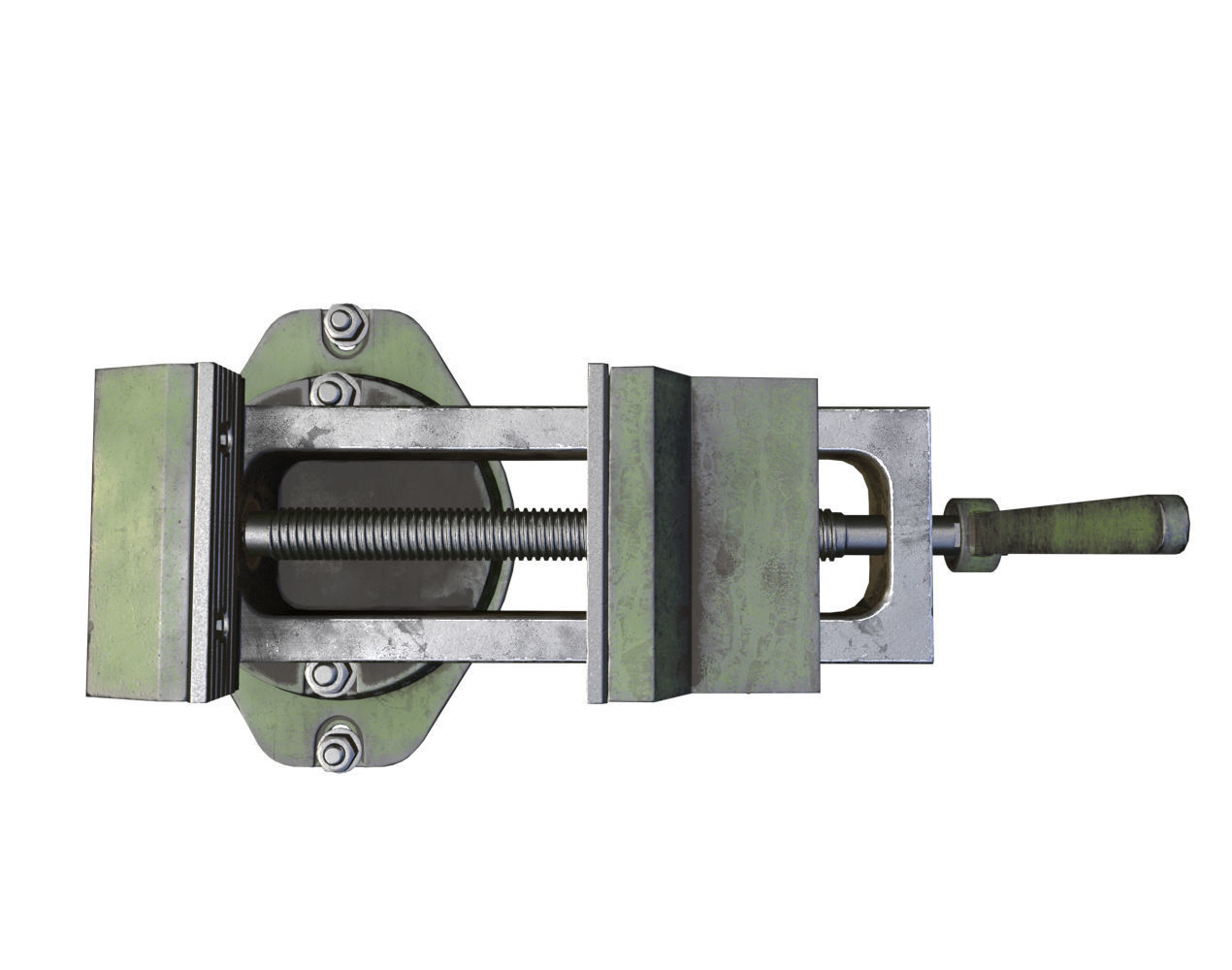 Vise tool Low-poly 3D model_5