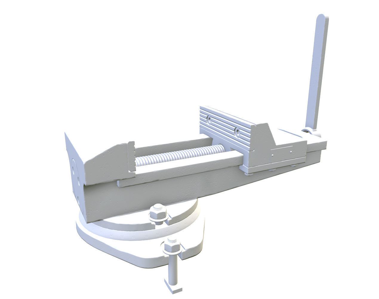 Vise tool Low-poly 3D model_9