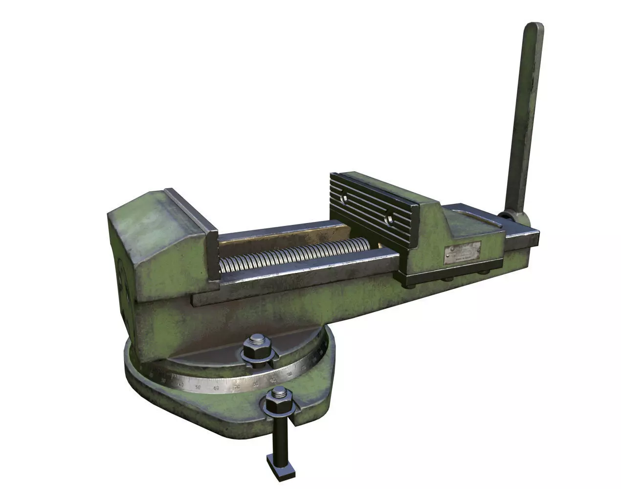 Vise tool Low-poly 3D model_0