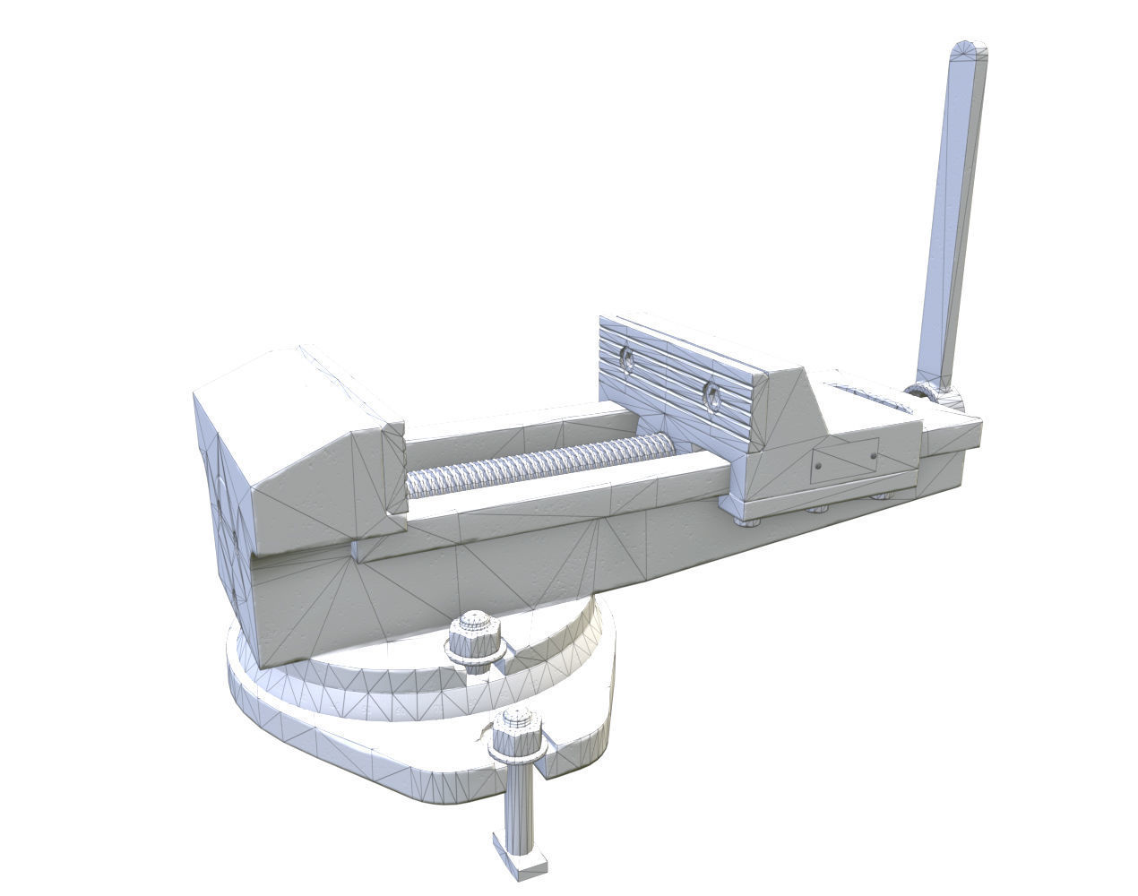 Vise tool Low-poly 3D model_10