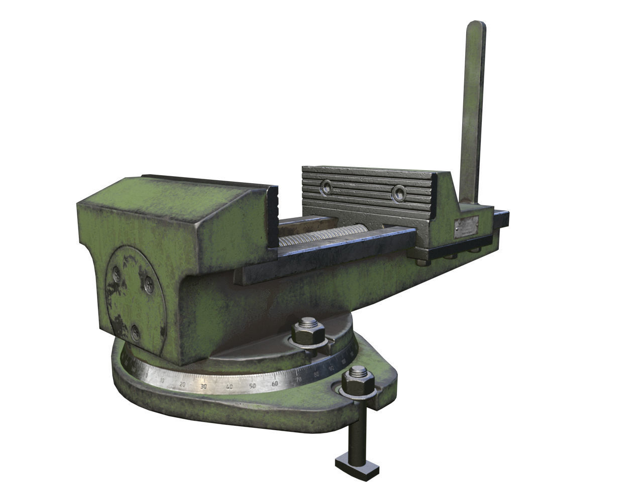 Vise tool Low-poly 3D model_2