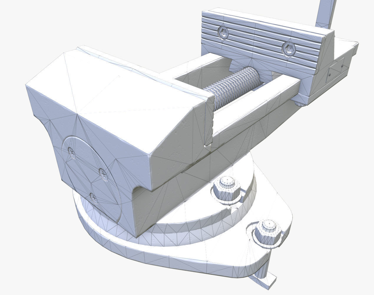 Vise tool Low-poly 3D model_11
