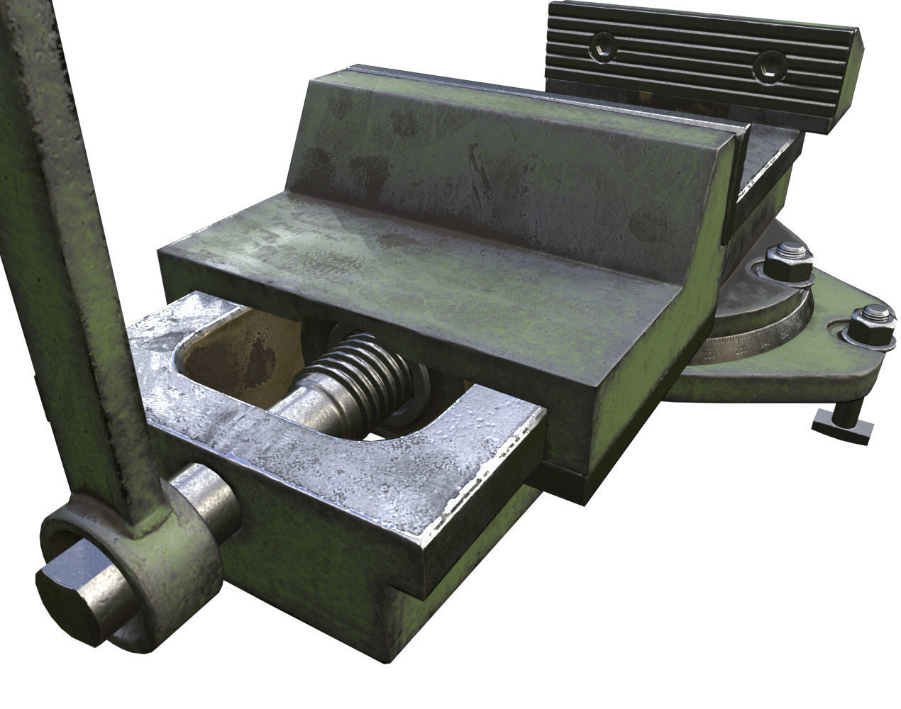 Vise tool Low-poly 3D model_7