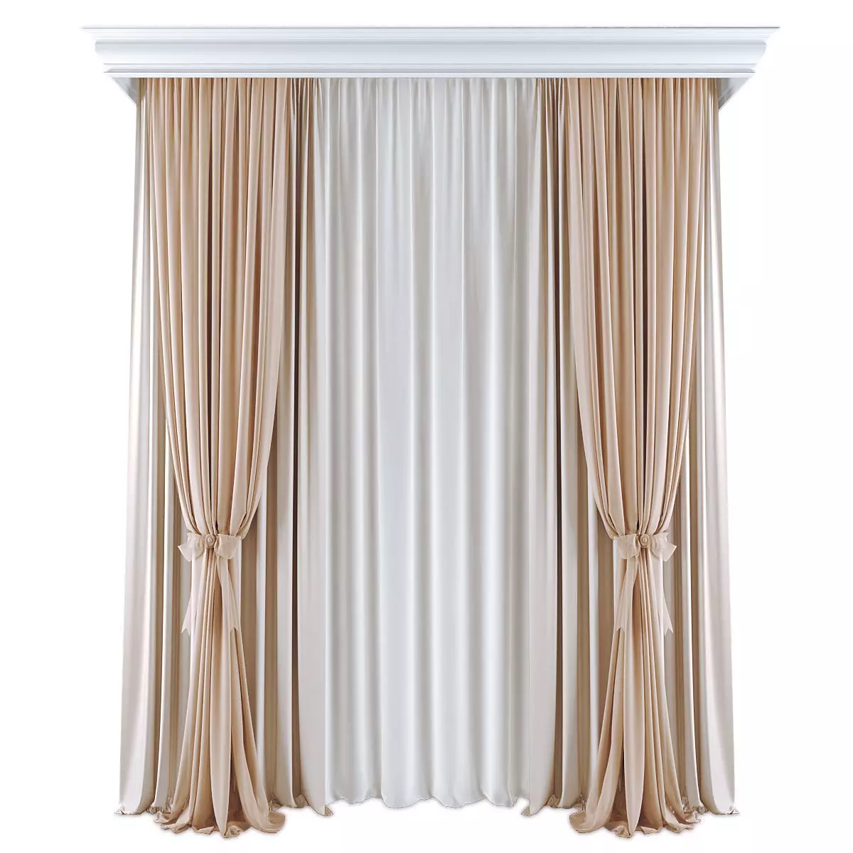 Curtains593 Low-poly 3D model_0