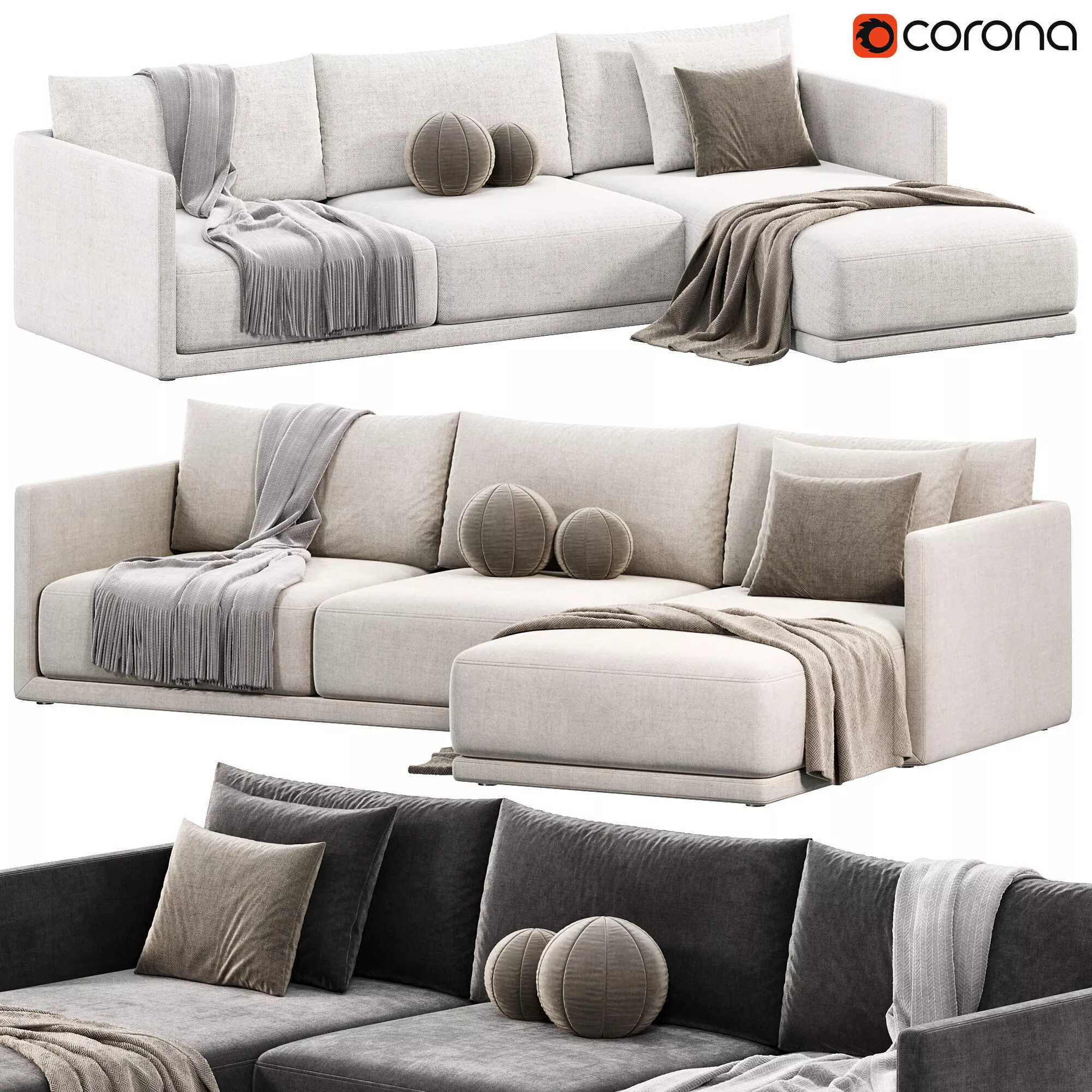 Build Your Own Melbourne Sectional Sofa 3 by westelm 3D model