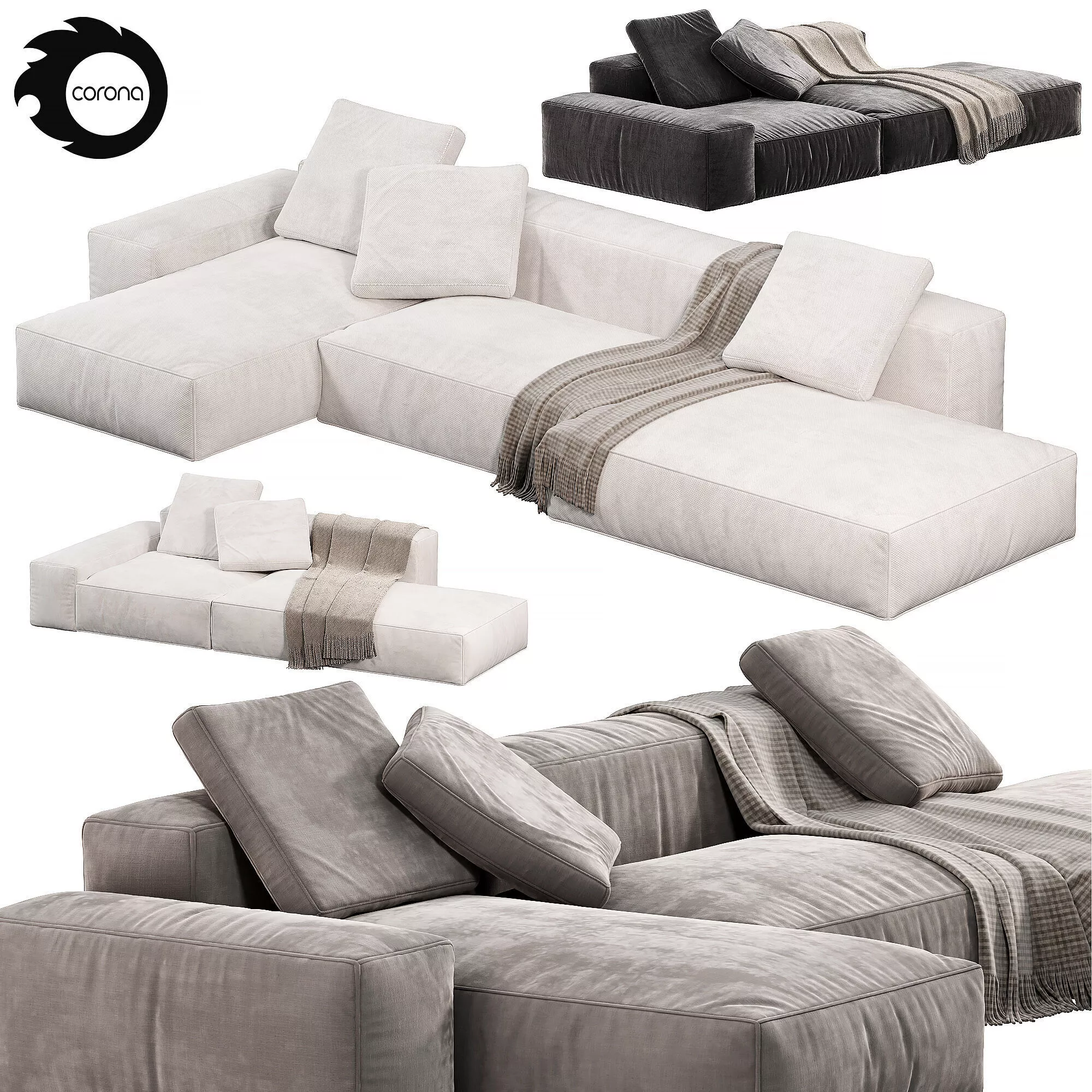 BOCA NAVI SOFA 3 3D model
