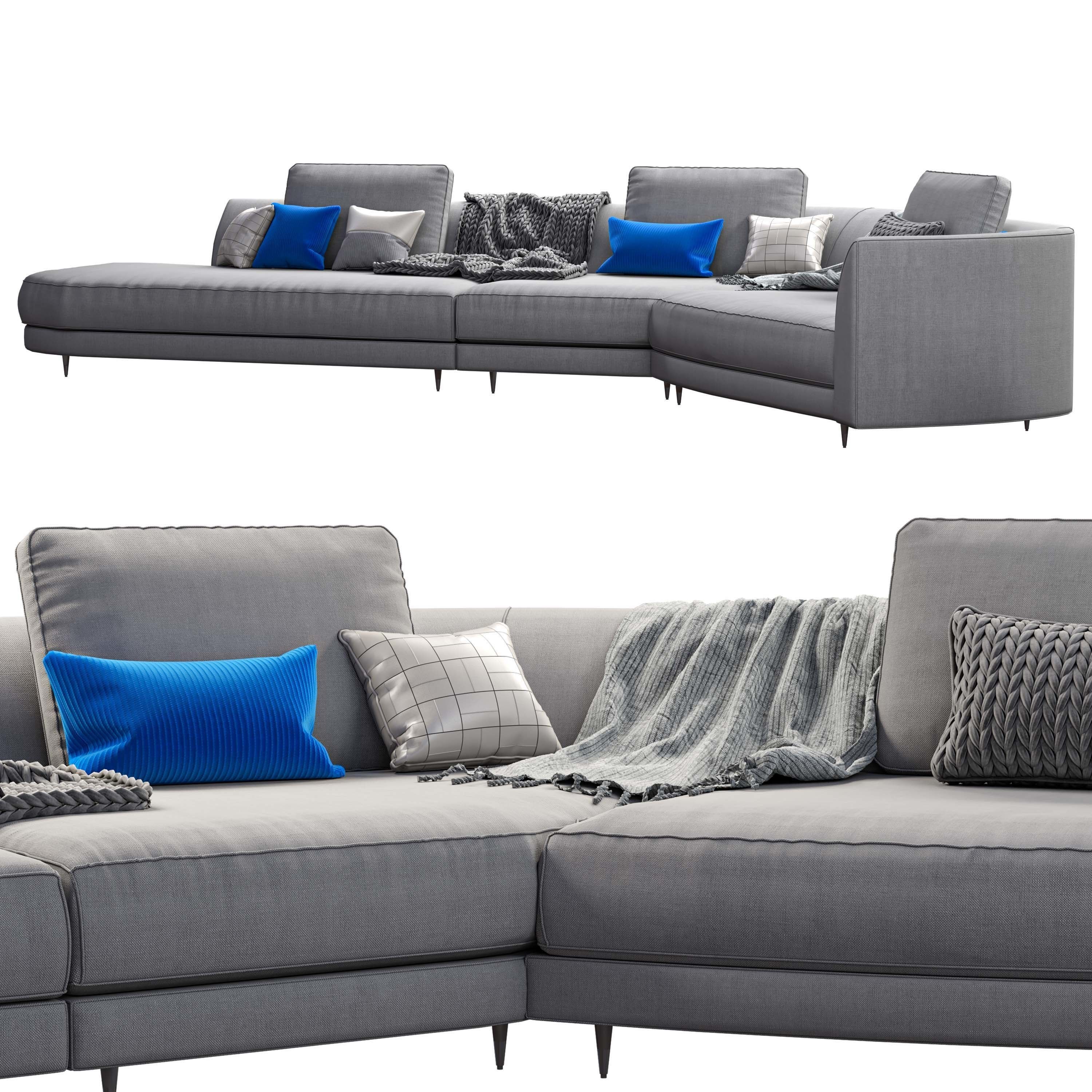 Rolf benz kumo sofa 3D model_1