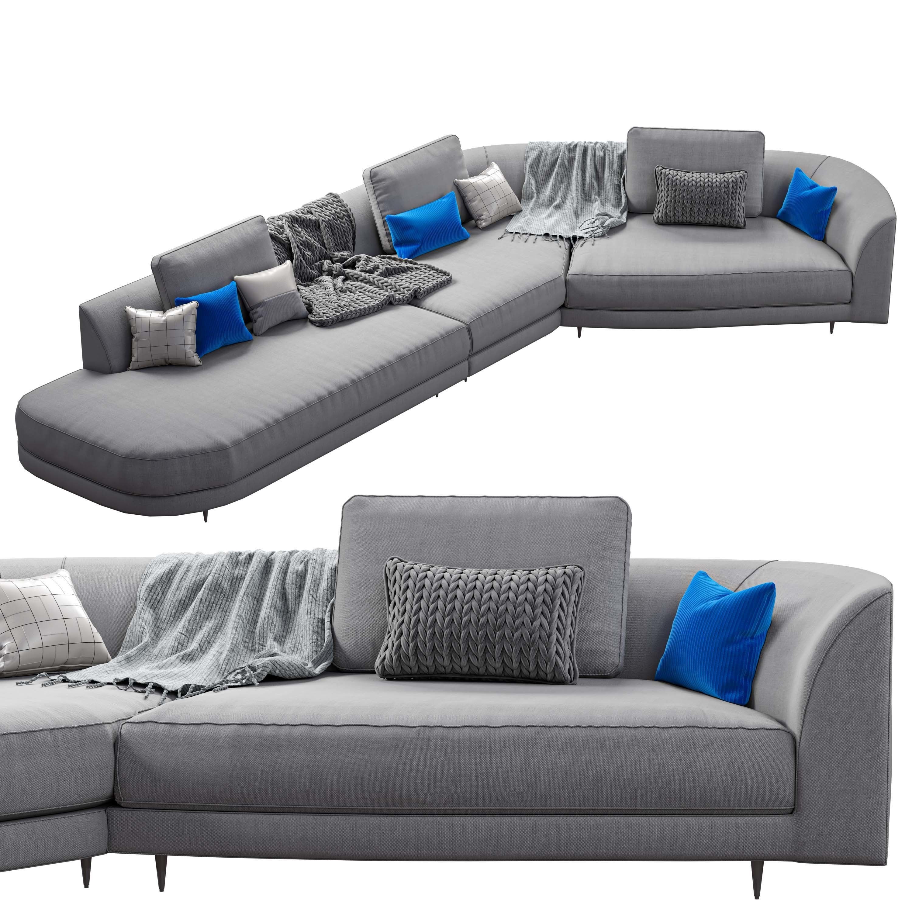 Rolf benz kumo sofa 3D model_2