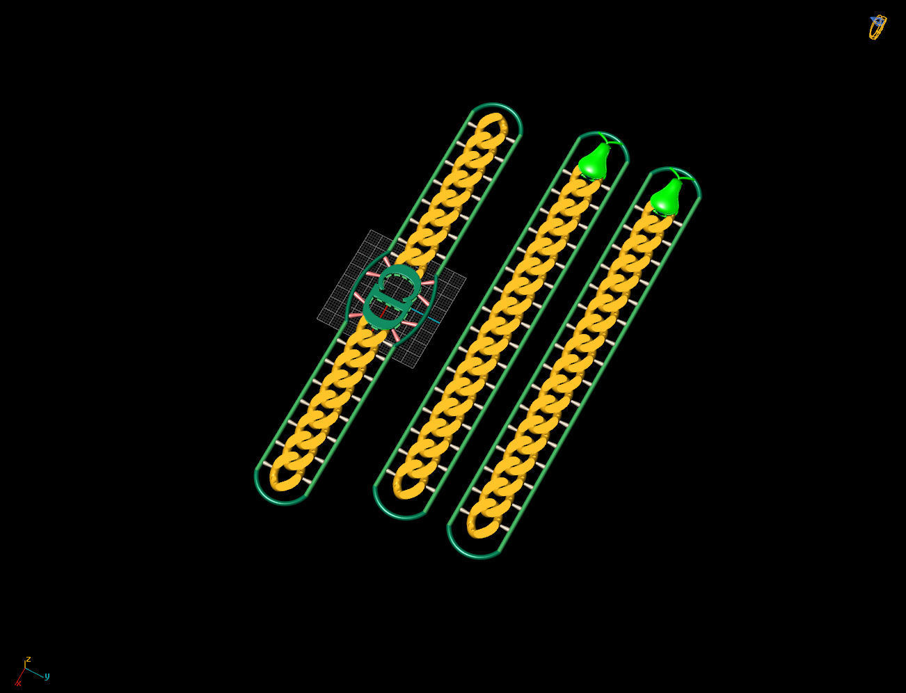 12 MM 45 CM CUBAN LINK CHAIN FOR BRACELET OR NECKLACE 3D print model_6