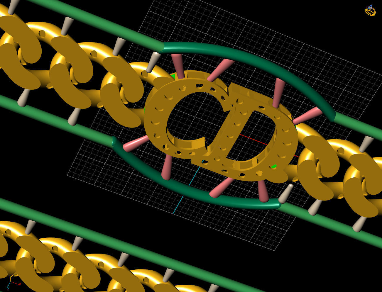 12 MM 45 CM CUBAN LINK CHAIN FOR BRACELET OR NECKLACE 3D print model_9