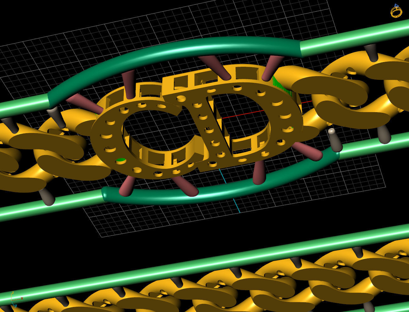 12 MM 45 CM CUBAN LINK CHAIN FOR BRACELET OR NECKLACE 3D print model_10