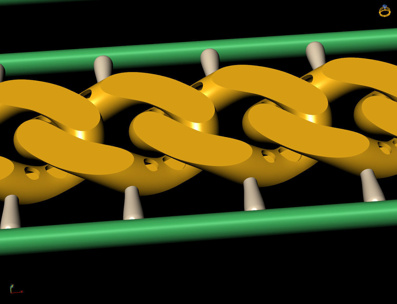 12 MM 45 CM CUBAN LINK CHAIN FOR BRACELET OR NECKLACE 3D print model_1