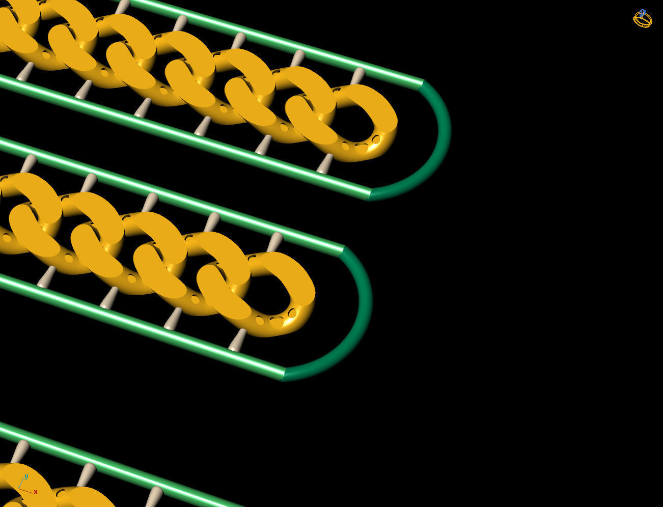 12 MM 45 CM CUBAN LINK CHAIN FOR BRACELET OR NECKLACE 3D print model_3