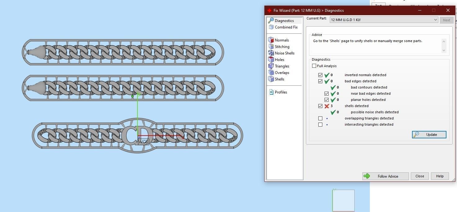 12 MM 45 CM CUBAN LINK CHAIN FOR BRACELET OR NECKLACE 3D print model_5