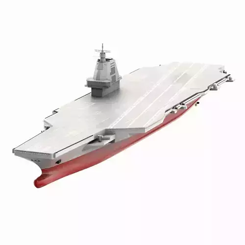 Type 003 Fujian Aircraft Carrier Low-poly 3D model