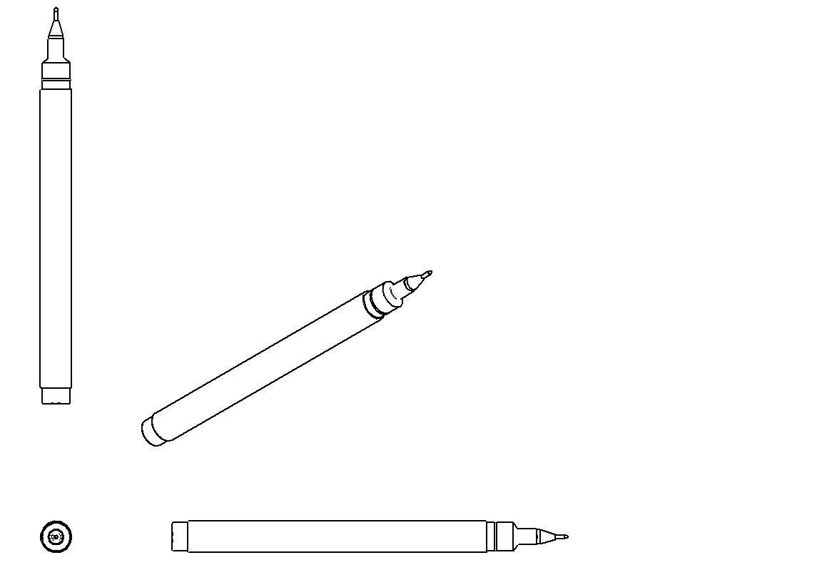 Technical Drawing Pen Free 3D model_11