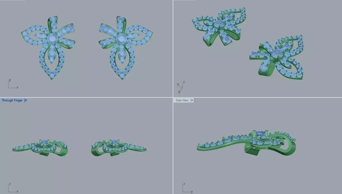 earring  3D print model_0