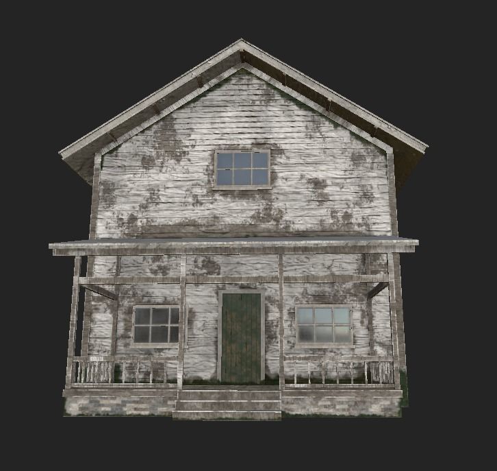 Abandoned House 3D Model Low-poly 3D model_1