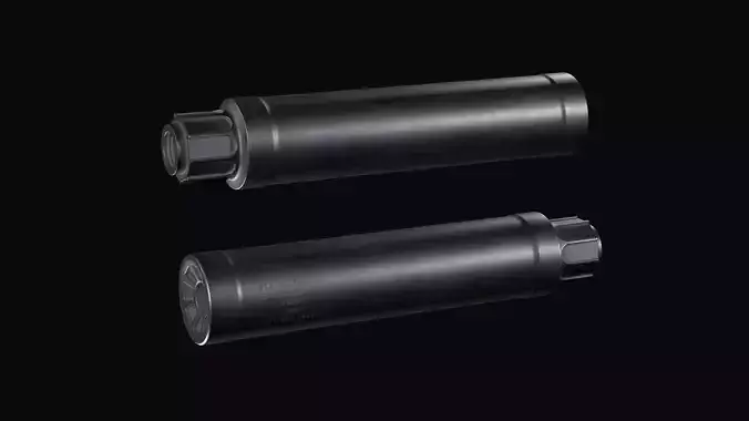 SIG SAUER SRD9 9mm Suppressor Low-poly 3D model