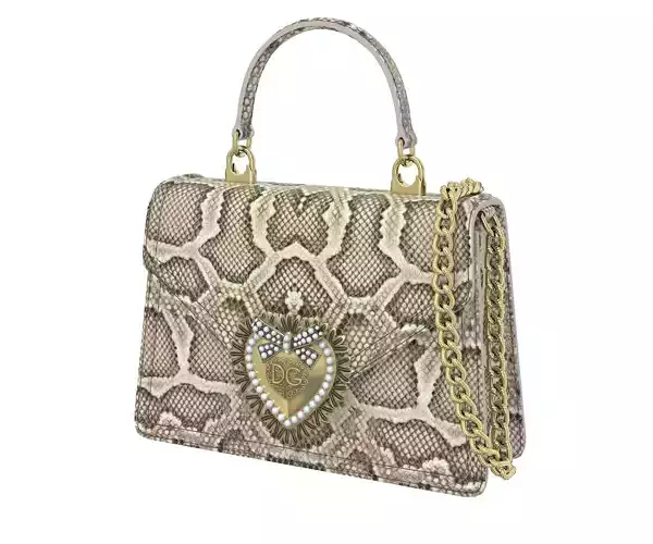 Dolce Gabbana Devotion top-handle Bag Snake Low-poly 3D model