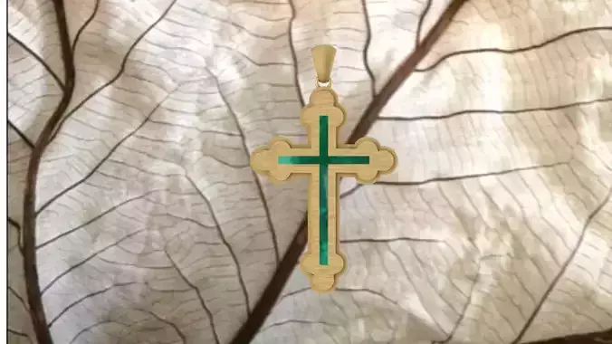 Gold Christian Cross 3d Print Mode Free 3D print model