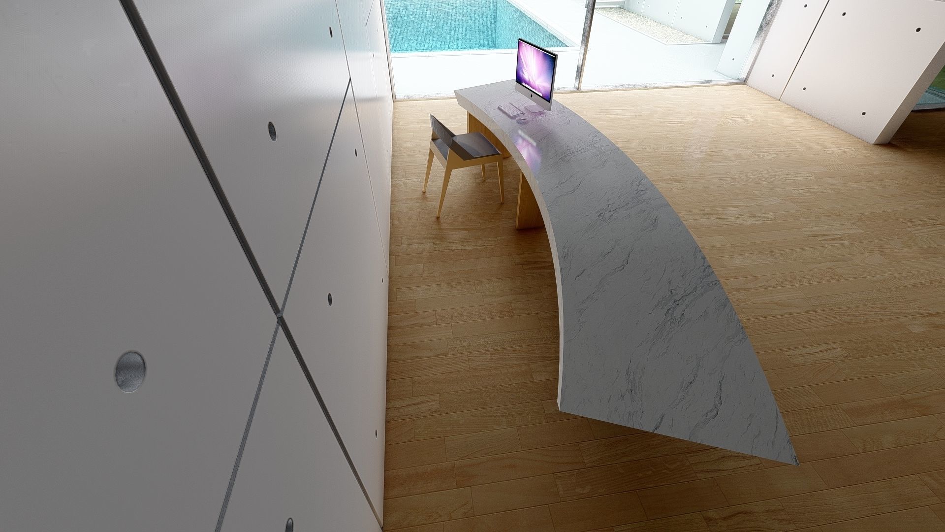 Reception desk 3D model_6