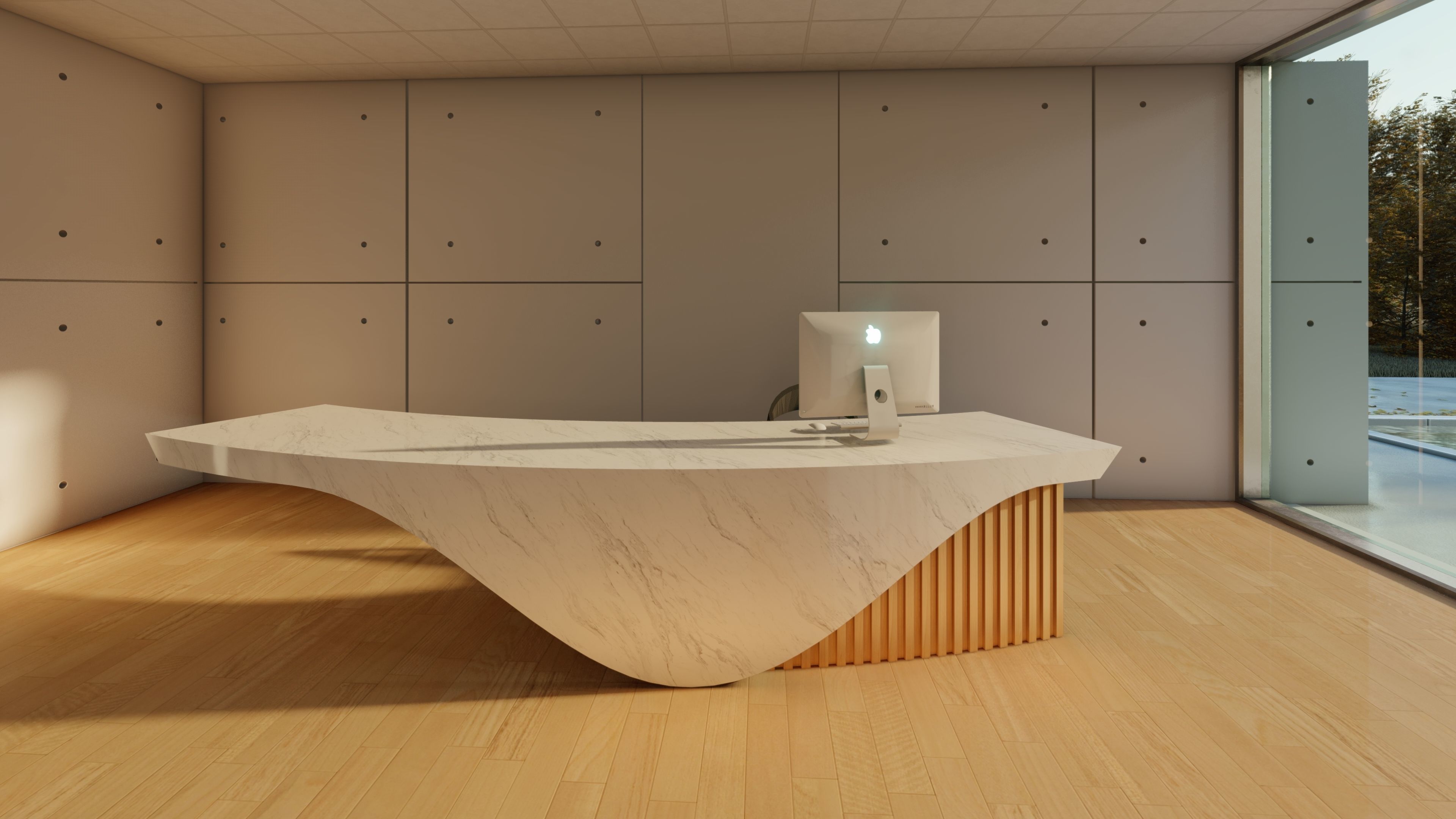 Reception desk 3D model_10