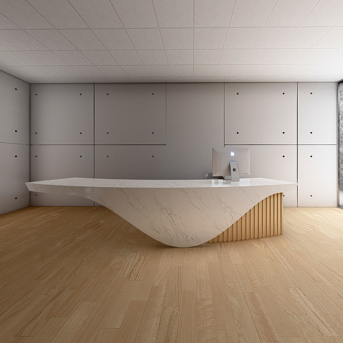 Reception desk 3D model_9