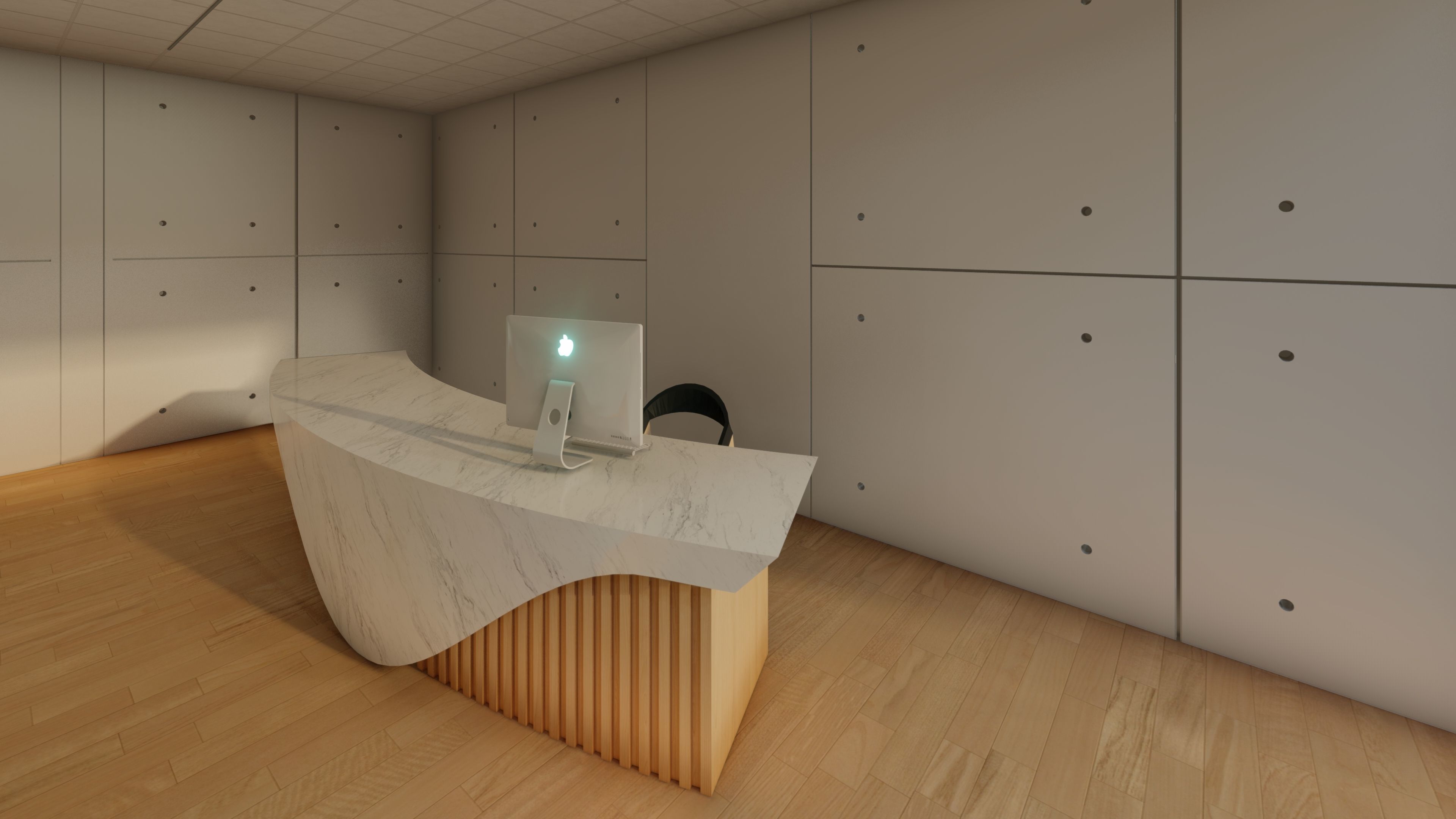 Reception desk 3D model_8