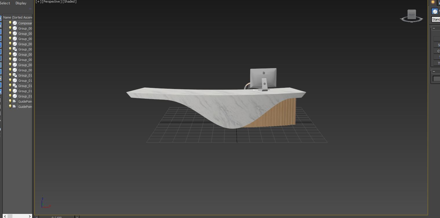 Reception desk 3D model_12