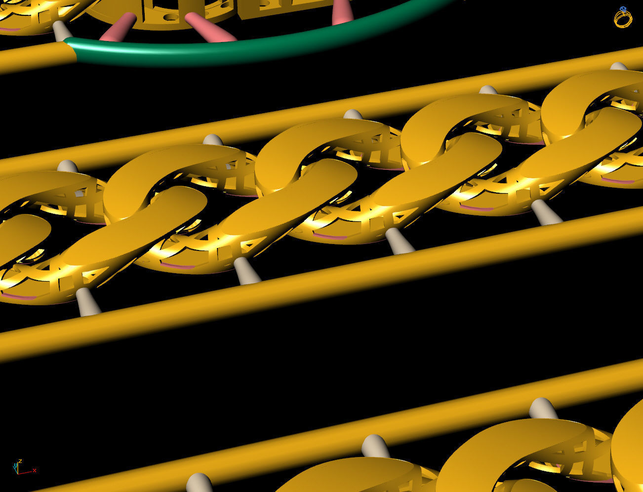 10 MM 41 CM CUBAN LINK CHAIN FOR BRACELET OR NECKLACE 3D print model_6