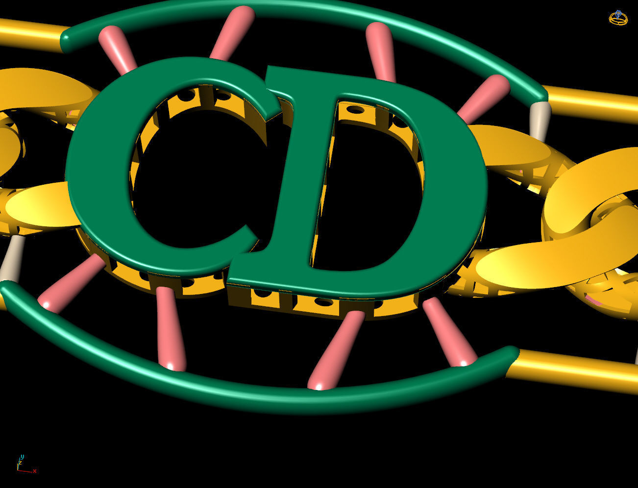 10 MM 41 CM CUBAN LINK CHAIN FOR BRACELET OR NECKLACE 3D print model_5