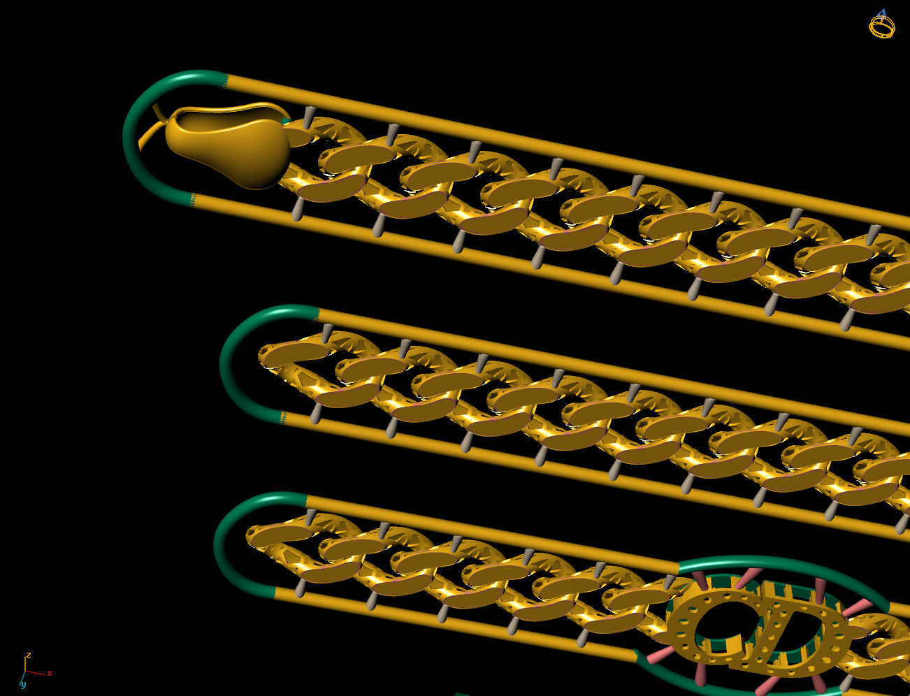 10 MM 41 CM CUBAN LINK CHAIN FOR BRACELET OR NECKLACE 3D print model_10