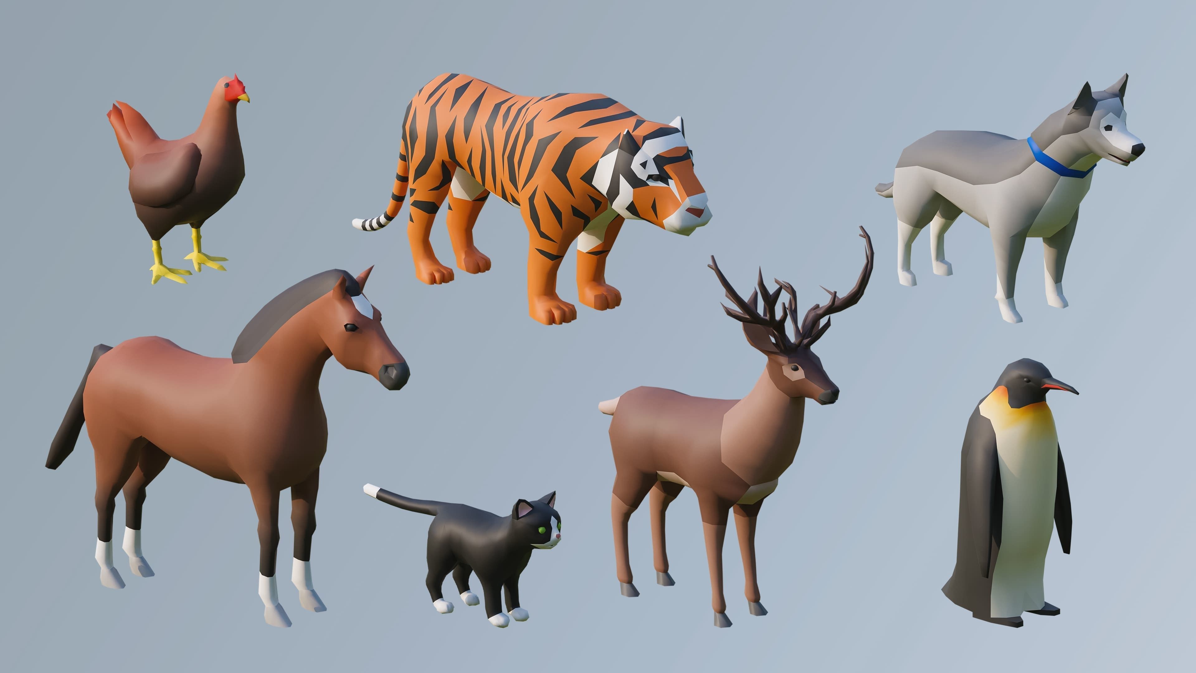 Animals FREE Free low-poly 3D model_3
