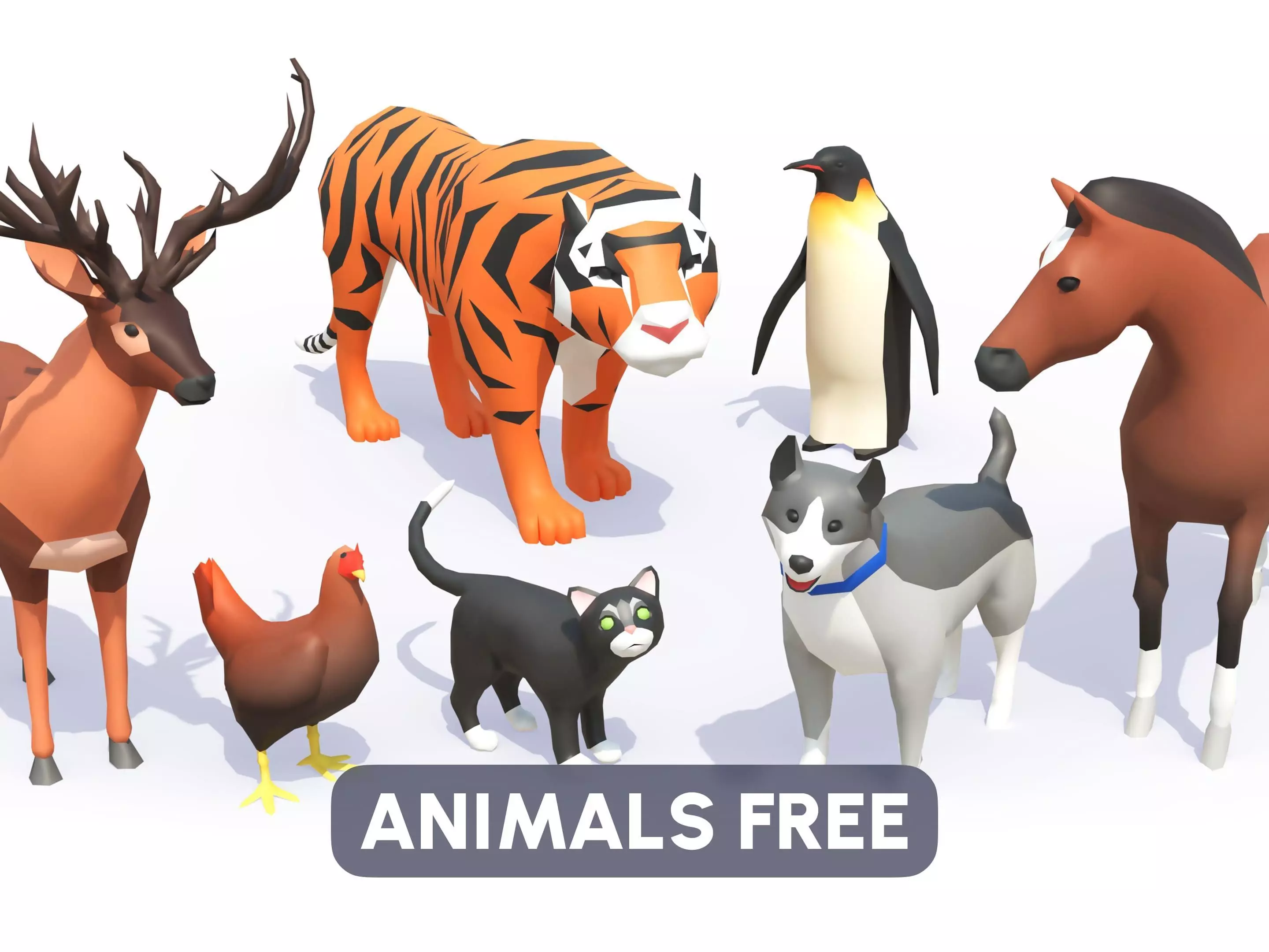 Animals FREE Free low-poly 3D model_0