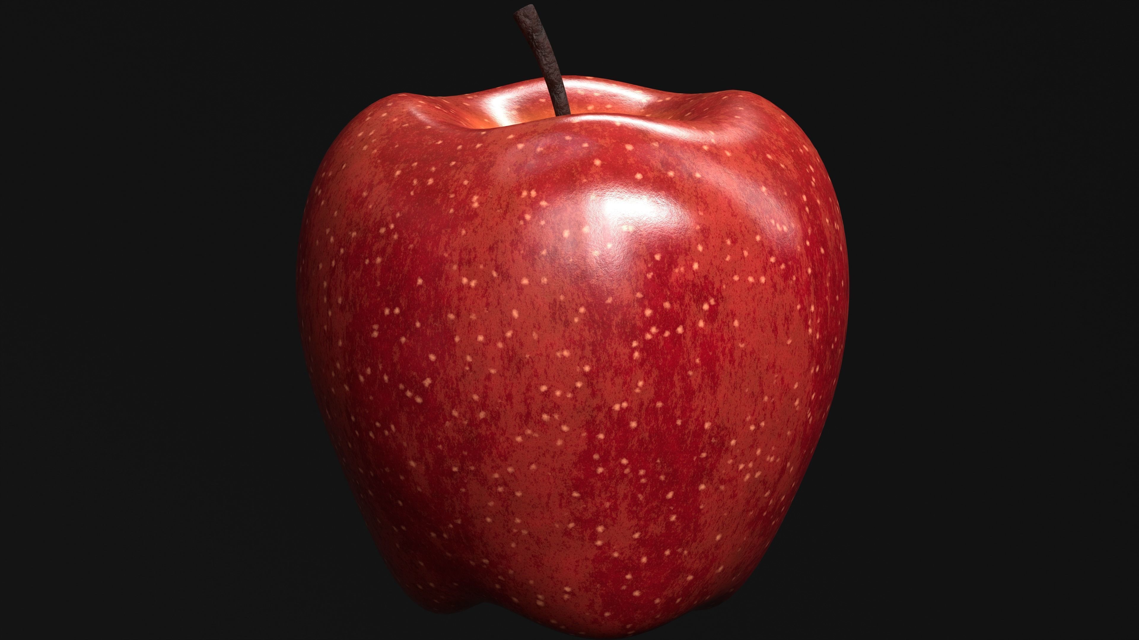 Apple fruit 3D model_4