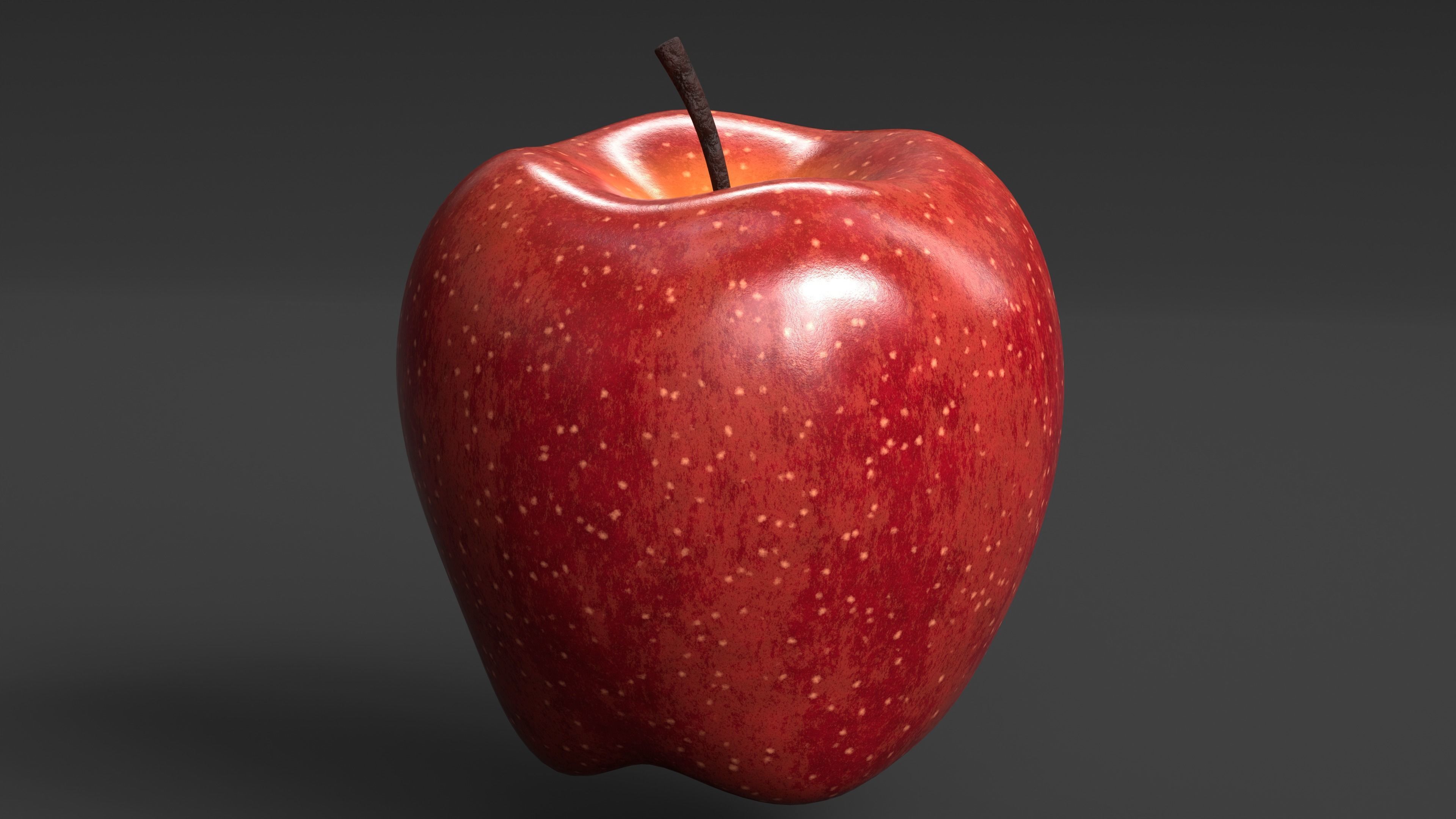 Apple fruit 3D model_3