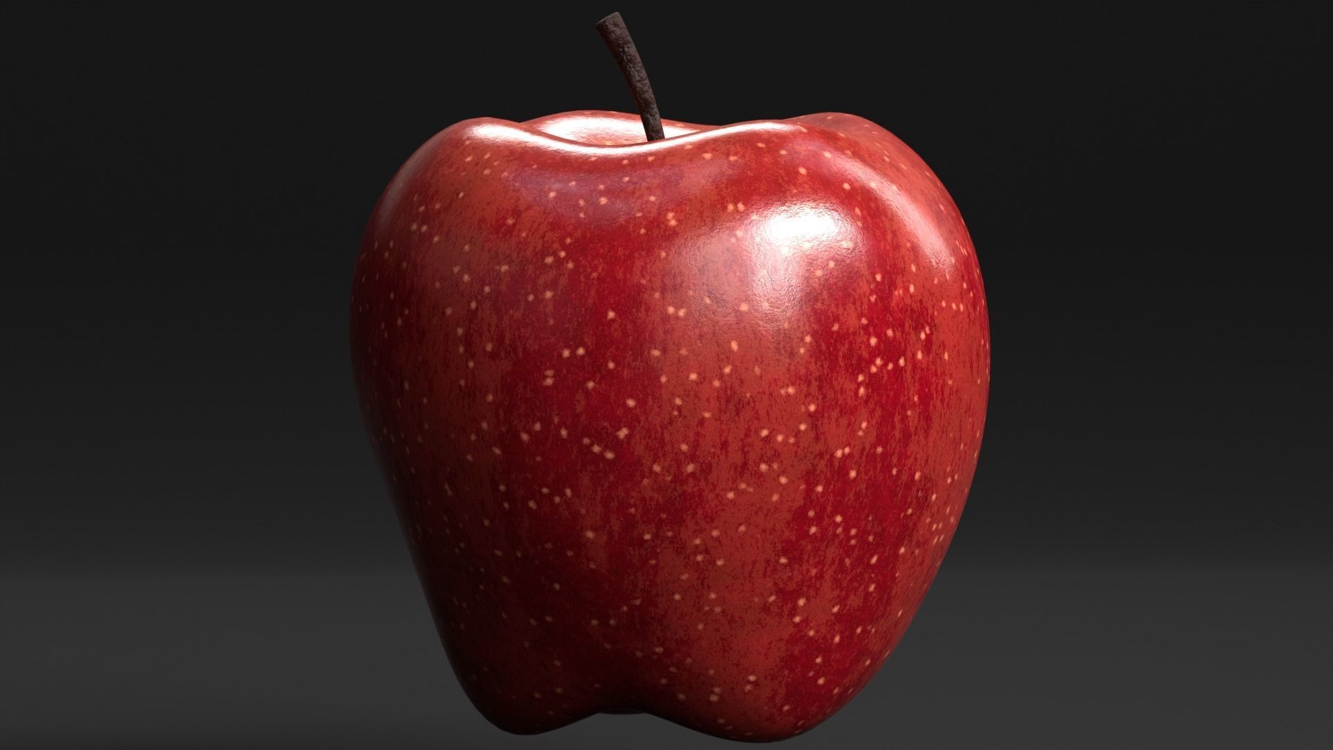 Apple fruit 3D model_1