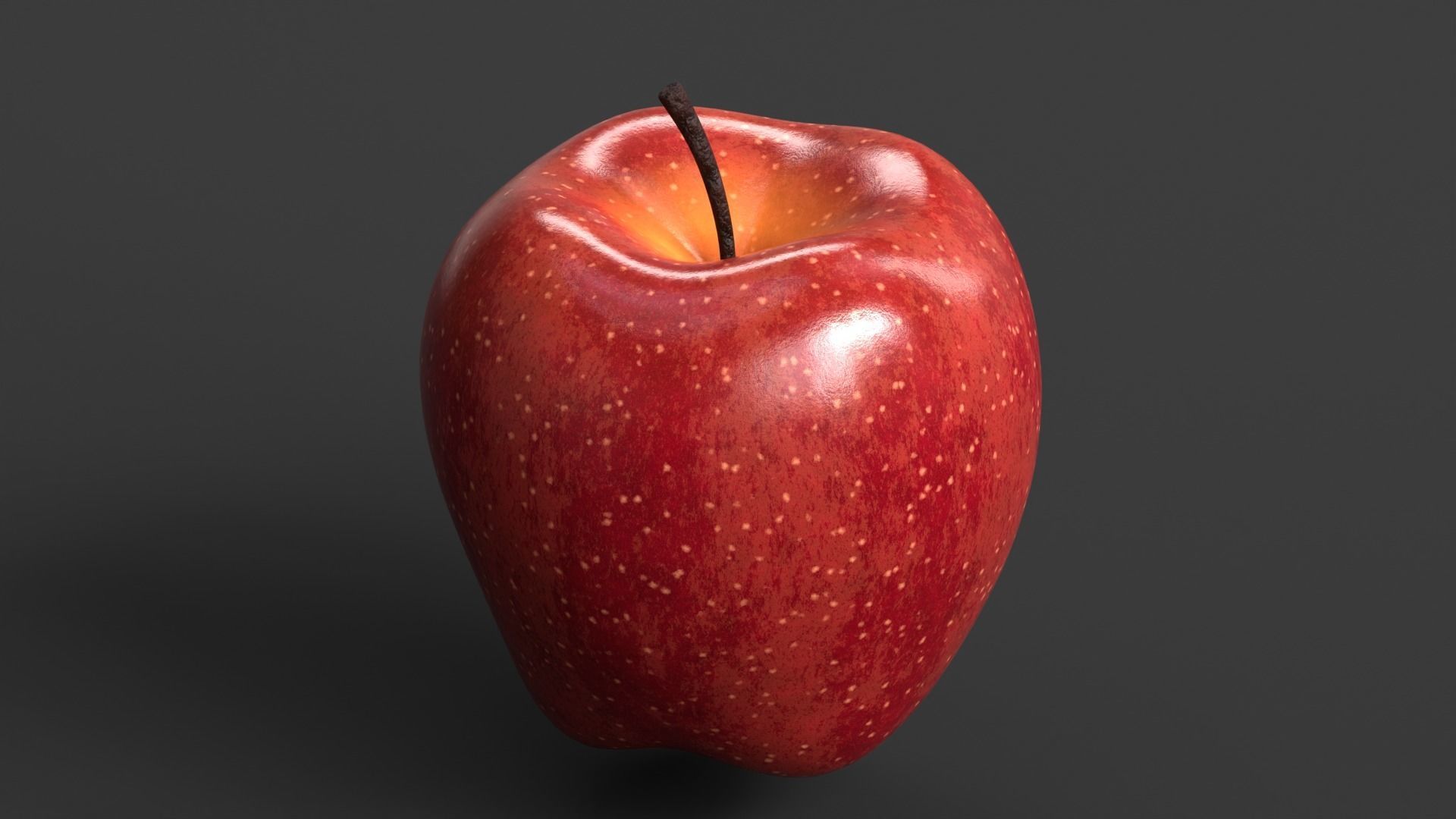 Apple fruit 3D model_2