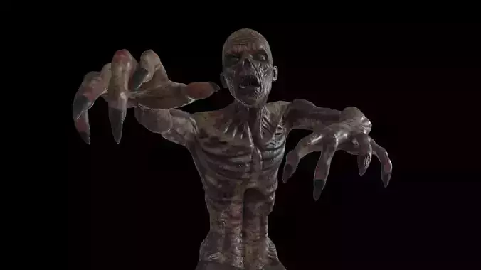 ZOMB02 Zombie Walking Animation 3D model