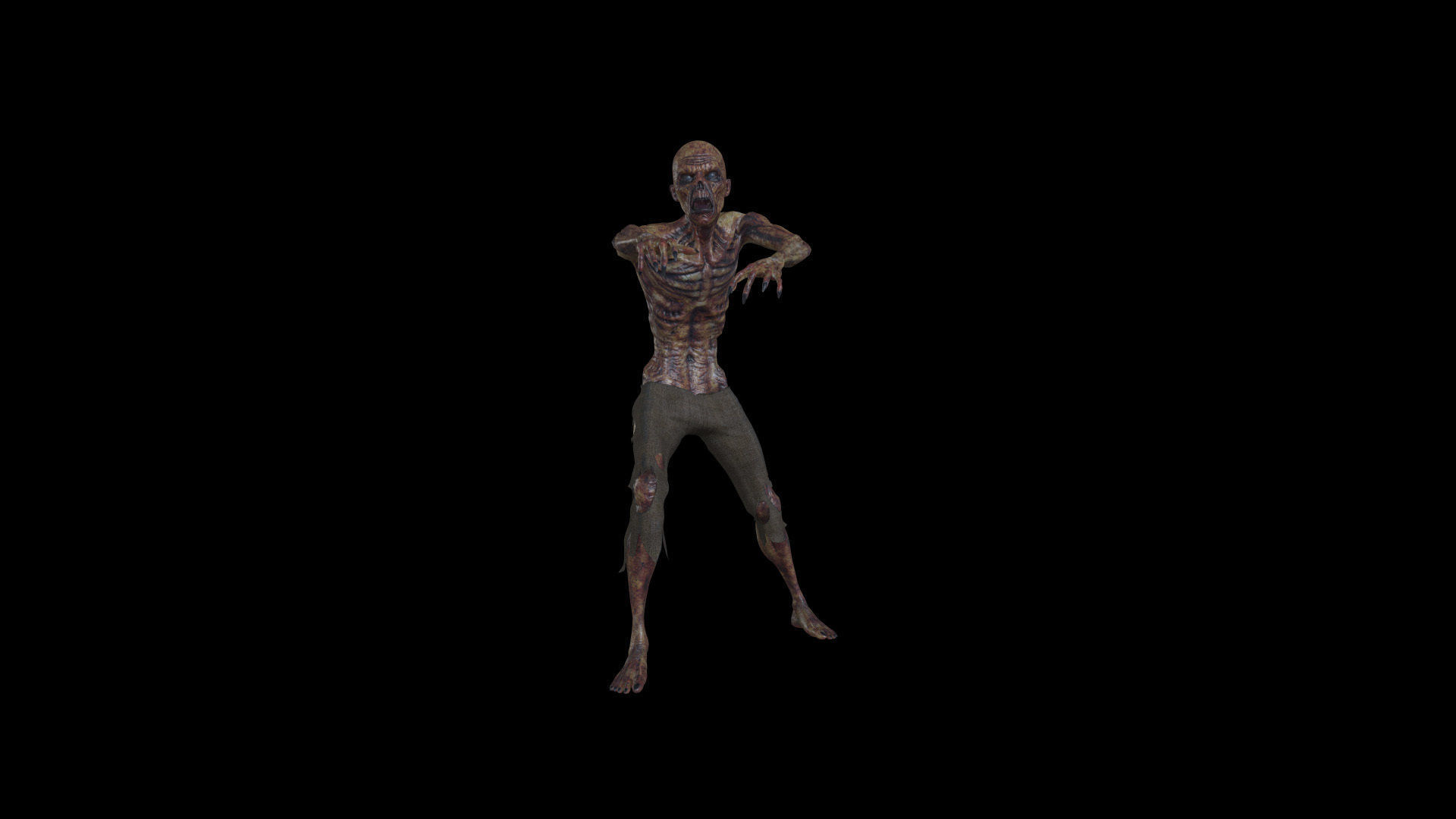 ZOMB02 Zombie Walking Animation 3D model_2