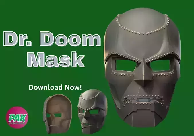 Dr Doom Mask - Victor Von Doom-Marvel universe-Printable